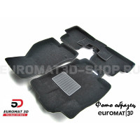 Текстильные 3D коврики Euromat3D Business в салон для Volvo S 40 (2007-2012) № EMC3D-005501
