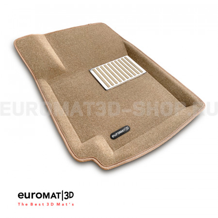 Текстильные 3D коврики Euromat3D Lux в салон для Suzuki Grand Vitara (2005-) № EM3D-004801T Бежевые