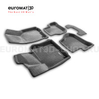 Текстильные 3D коврики Euromat3D Business в салон для Seat Altea (2005-2009) № EMC3D-004502G Серые