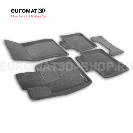 Текстильные 3D коврики Euromat3D Business в салон для Mercedes S-Class (W222) (2013-2020) № EMC3D-003515G Серые